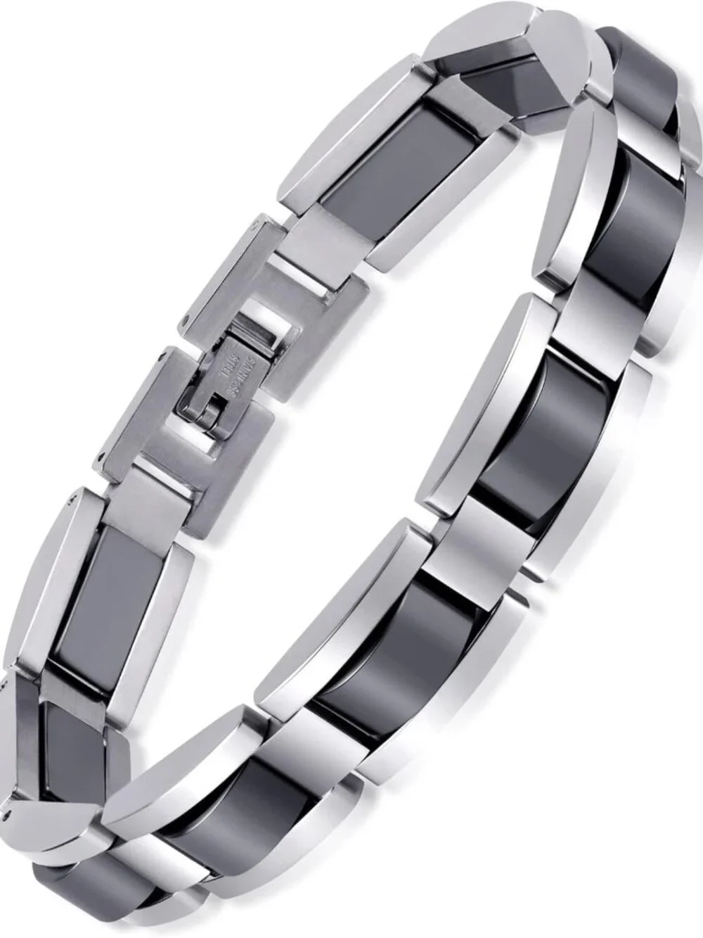 Stylish Men's Magnetic Bracelet with Natural Hematite Stones - Perfect Gift for